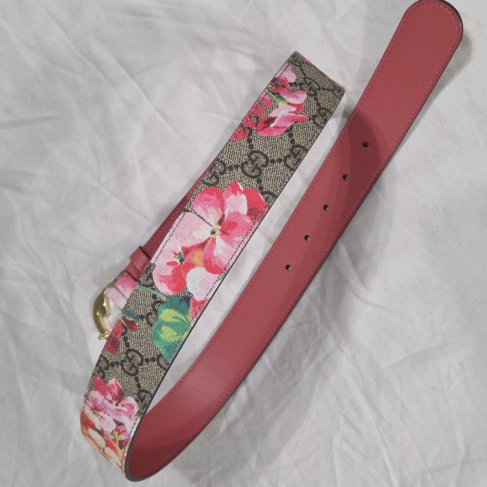 Gucci Blooms Floral Belt Pink Gold GG Buckle - Picture 16 of 16